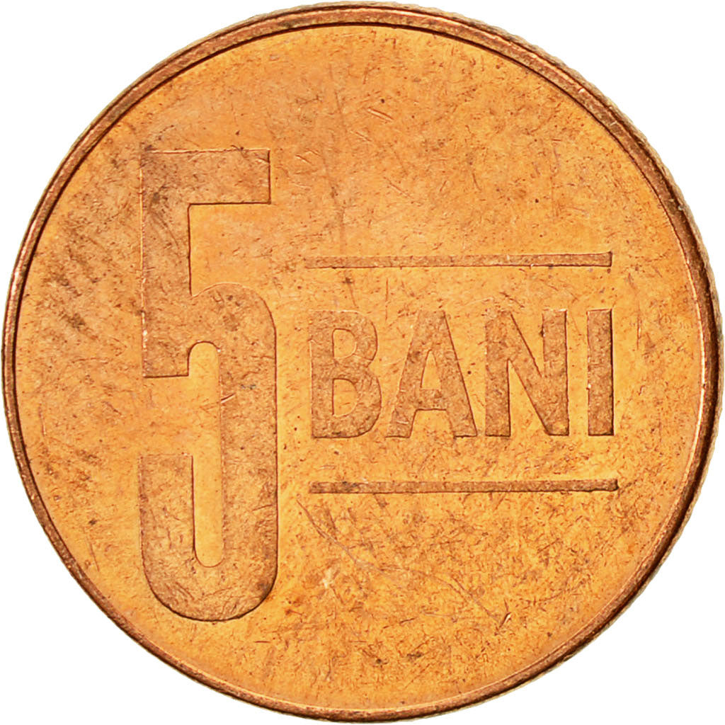 Coin, Romania, 5 Bani, 2008, Bucharest, EF(40-45), Copper Plated Steel, KM:190
