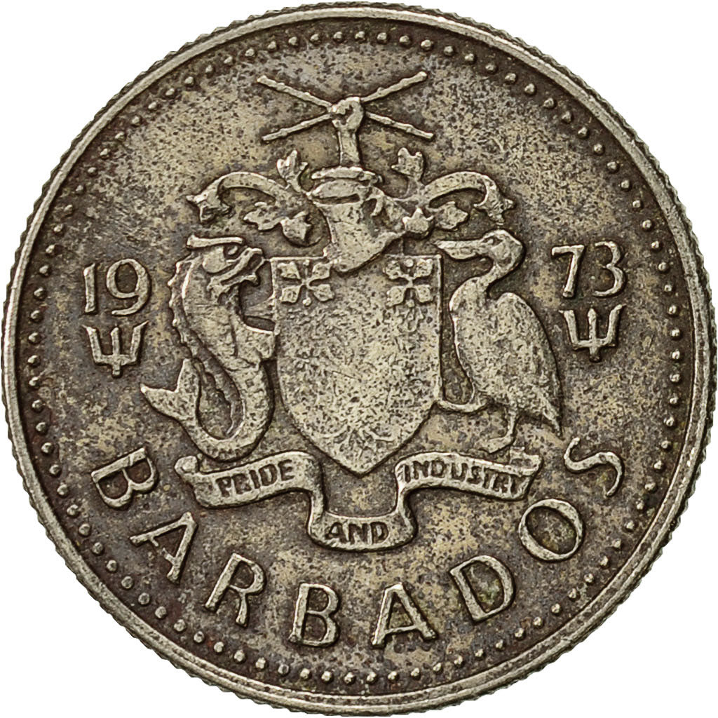 Monnaie, Barbados, 10 Cents, 1973, Franklin Mint, TTB, Copper-nickel, KM:12