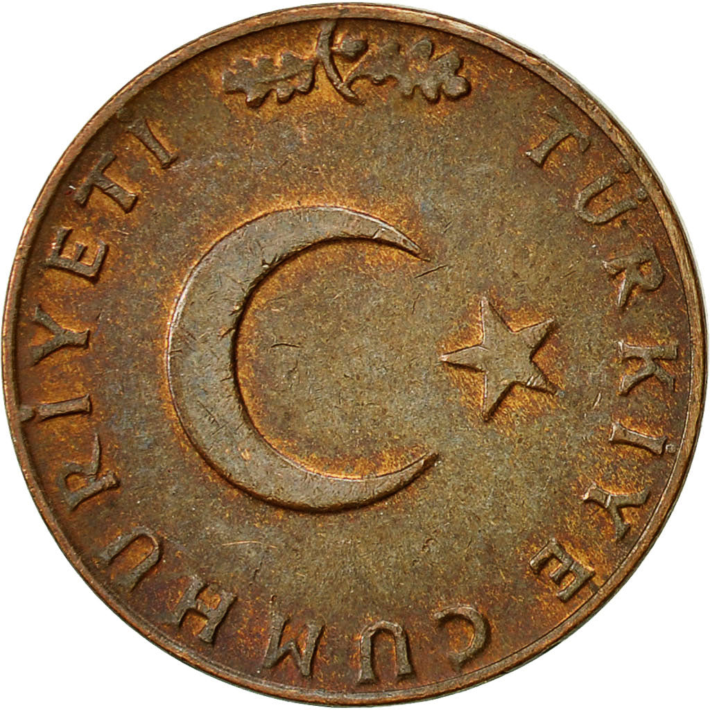 Moneta, Turchia, 10 Kurus, 1965, BB, Bronzo, KM:891.1