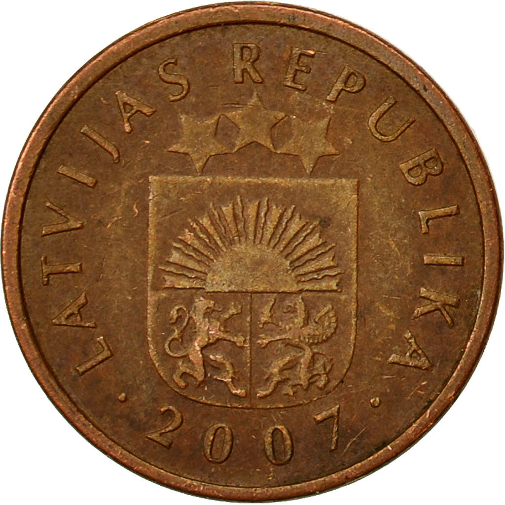 Moneta, Łotwa, Santims, 2007, EF(40-45), Miedź powlekana stalą, KM:15