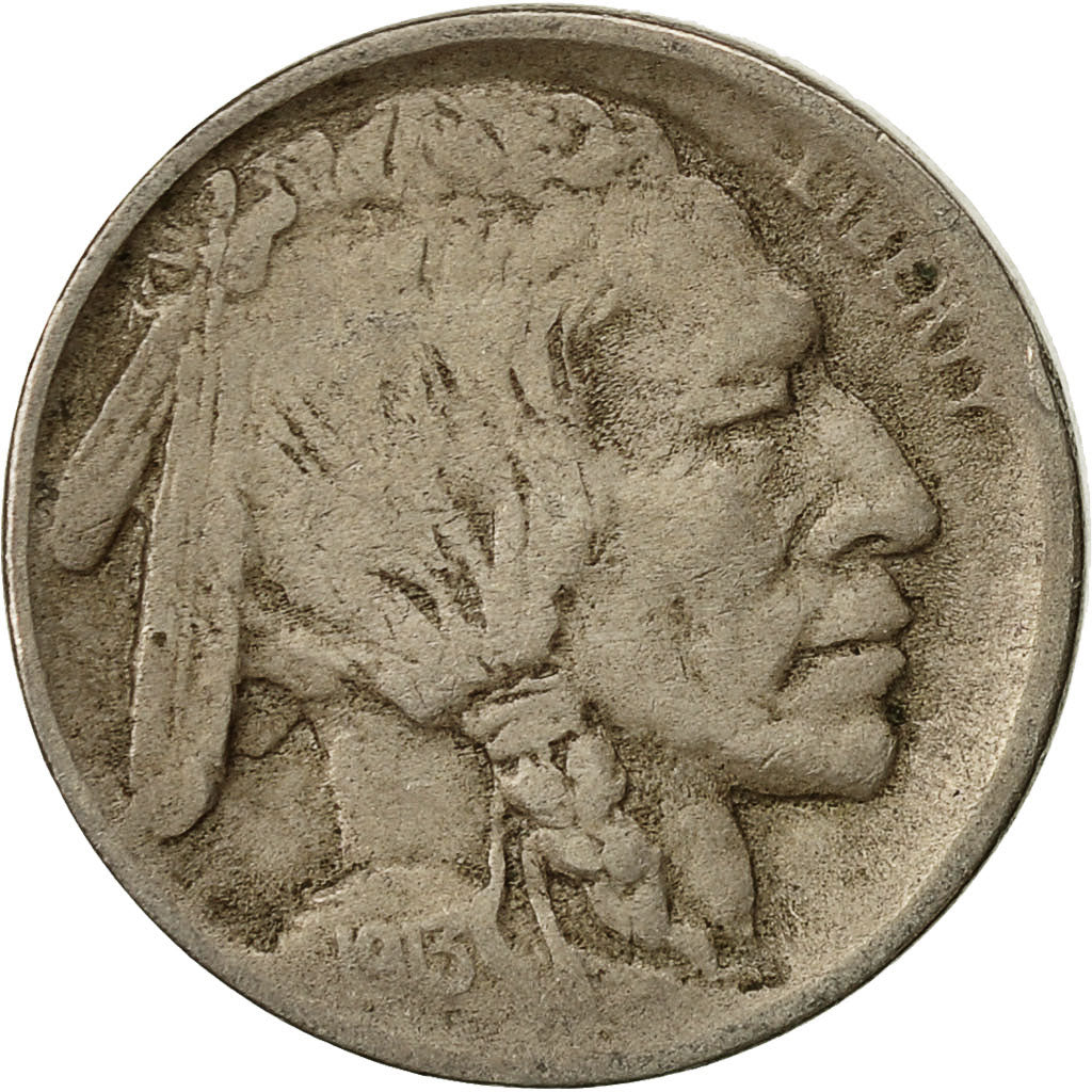 United States, Buffalo Nickel, 5 Cents, 1913, U.S. Mint, Philadelphia