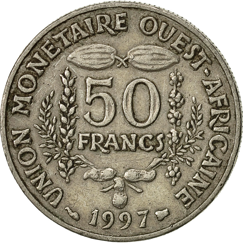 Moneta, Stati dell'Africa occidentale, 50 Francs, 1997, Paris, BB, Rame-nichel