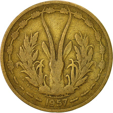 Coin, French West Africa, 25 Francs, 1957, Paris, VF(30-35), Aluminum-Bronze