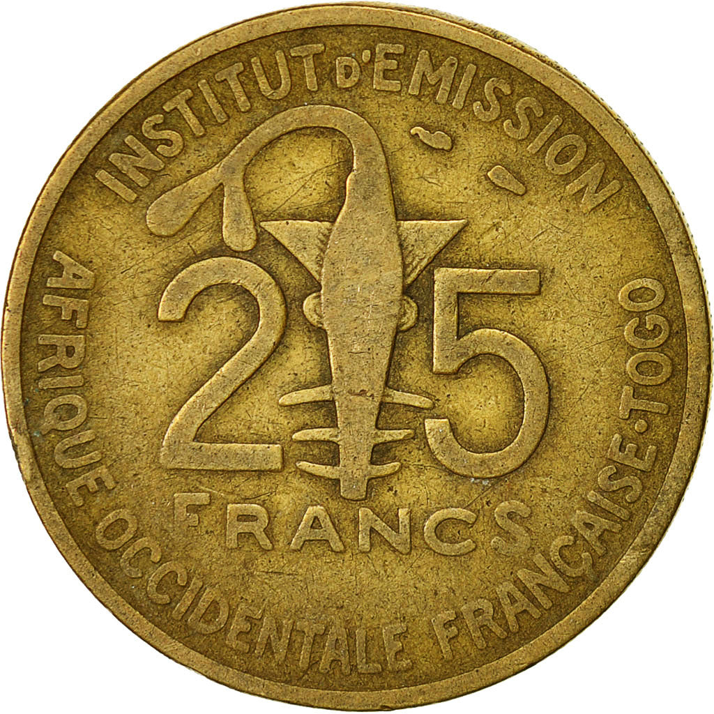 Munten, Frans West Afrika, 25 Francs, 1957, Paris, FR+, Aluminum-Bronze, KM:9