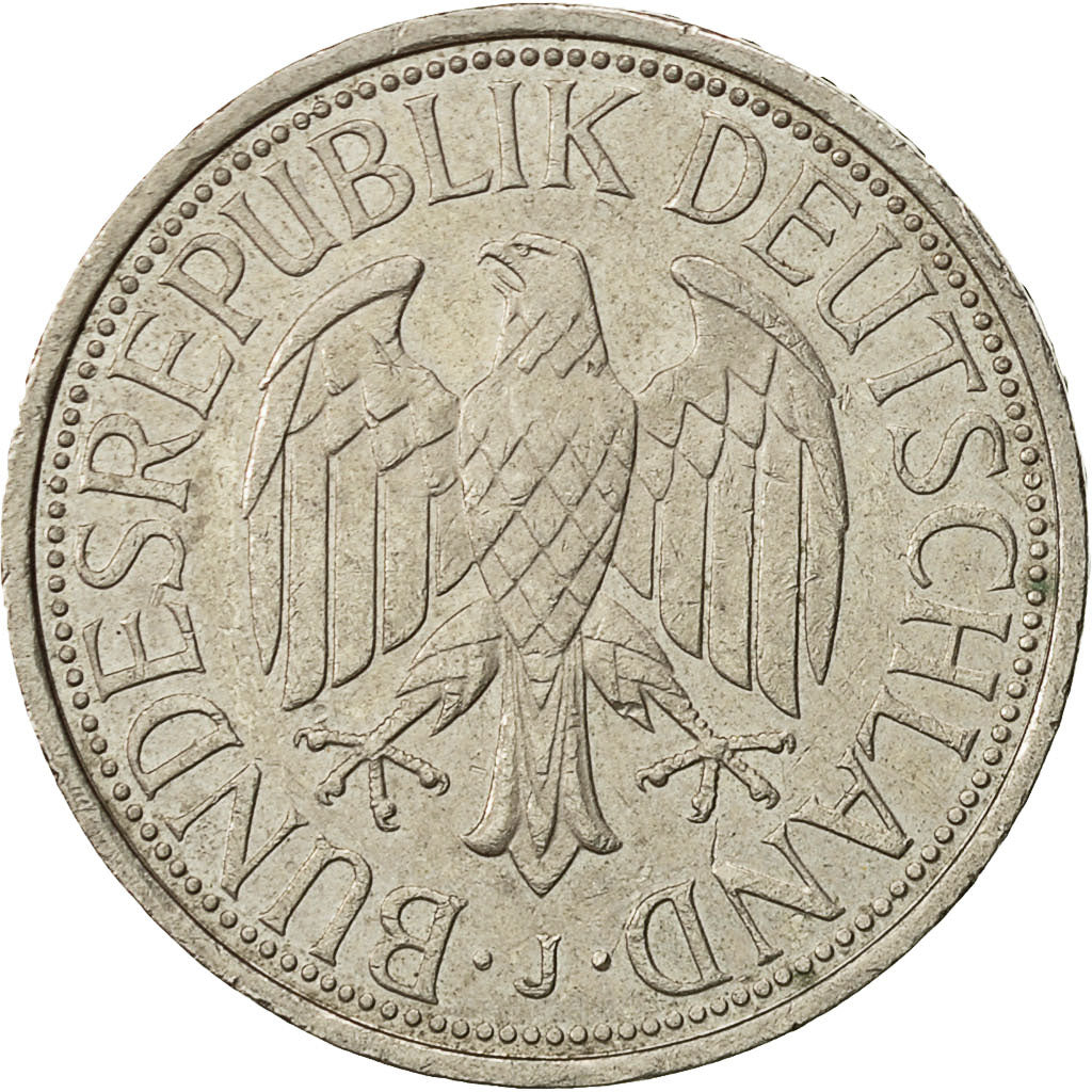 Coin, GERMANY - FEDERAL REPUBLIC, Mark, 1990, Hambourg, EF(40-45)