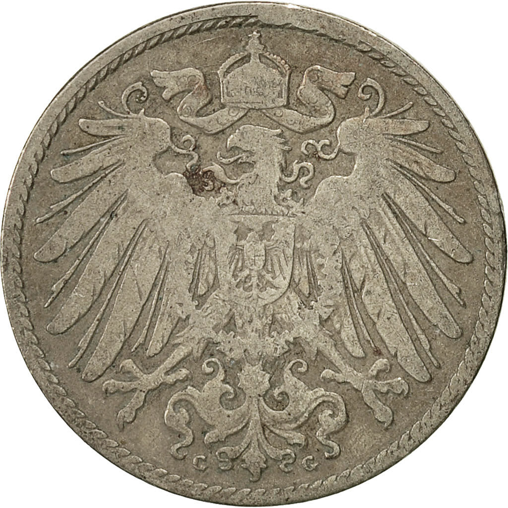Monnaie, GERMANY - EMPIRE, Wilhelm II, 10 Pfennig, 1890, Karlsruhe, TB