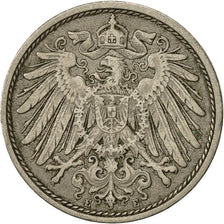 Coin, GERMANY - EMPIRE, Wilhelm II, 10 Pfennig, 1908, Muldenhütten, VF(30-35)