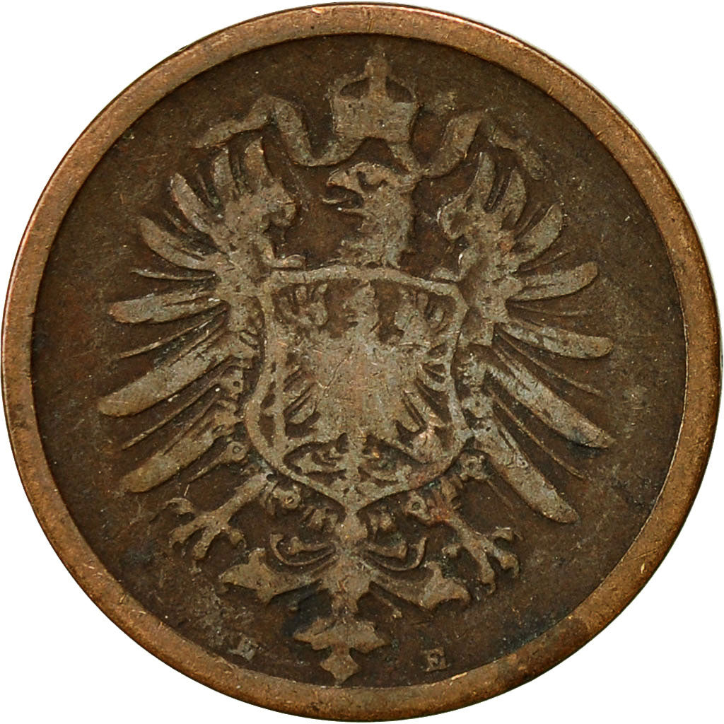 Coin, GERMANY - EMPIRE, Wilhelm I, 2 Pfennig, 1875, Muldenhütten, VF(20-25)