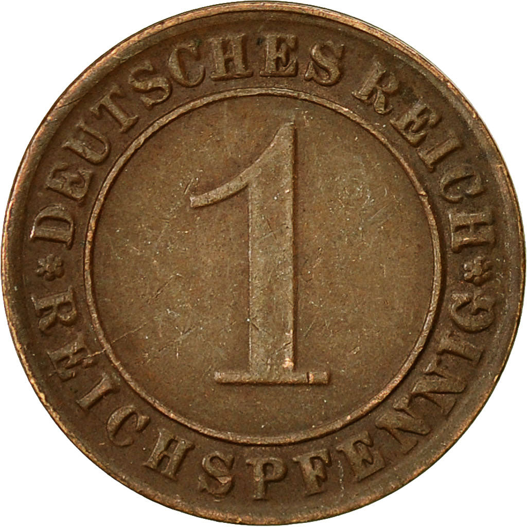 Moneta, GERMANIA, REPUBBLICA DI WEIMAR, Reichspfennig, 1928, Karlsruhe, MB+