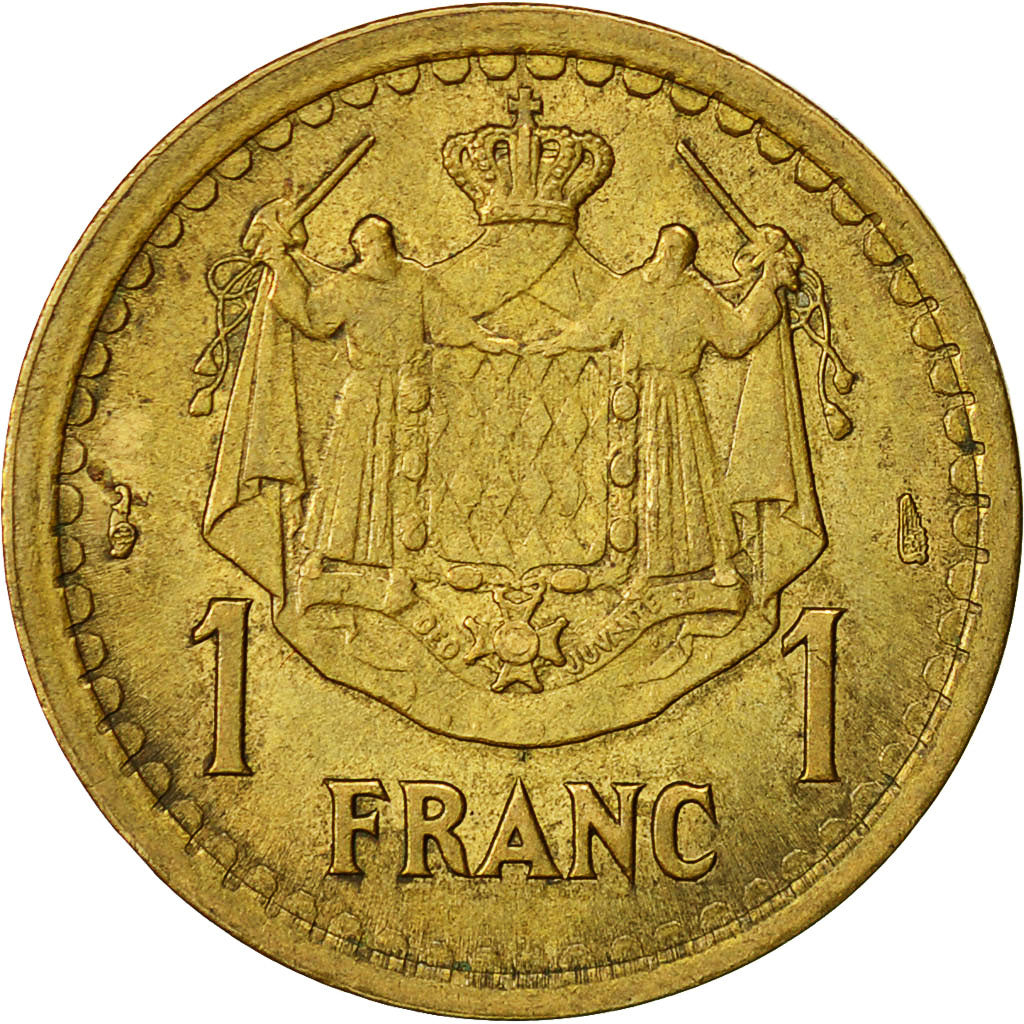 Coin, Monaco, Louis II, Franc, undated (1945), Poissy, EF(40-45)