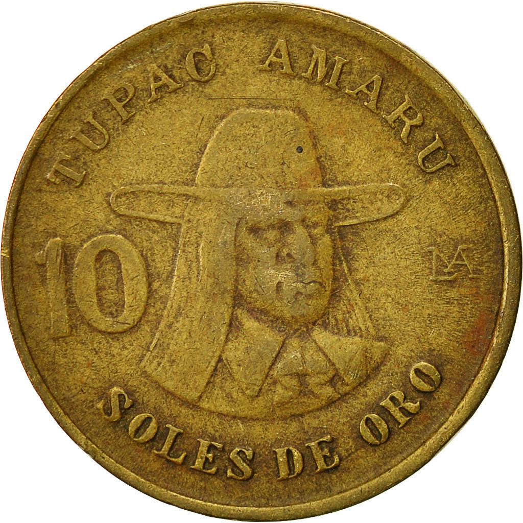 Coin, Peru, 10 Soles, 1978, Lima, VF(30-35), Brass, KM:272.2