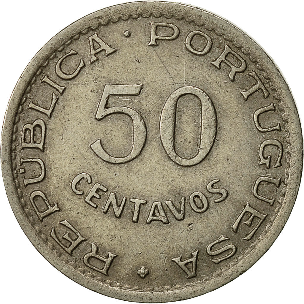 Coin, Mozambique, 50 Centavos, 1950, EF(40-45), Nickel-Bronze, KM:76