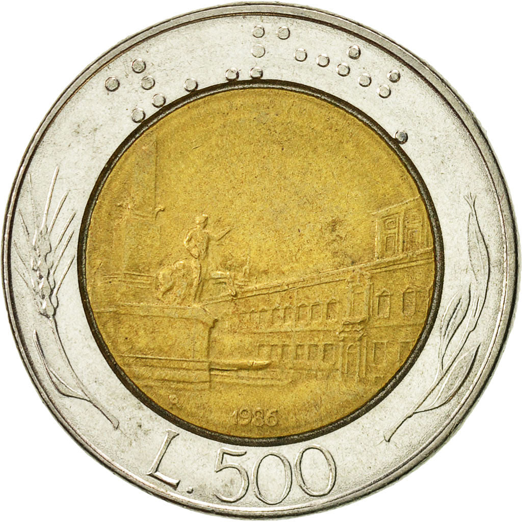 Moneta, Italia, 500 Lire, 1986, Rome, BB, Bi-metallico, KM:111