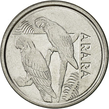 Moneta, Brazylia, 5 Cruzeiros Reais, 1993, AU(55-58), Stal nierdzewna, KM:627