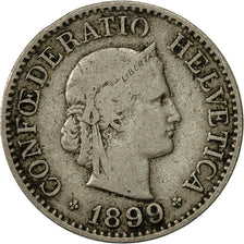 Svizzera, 10 Rappen, 1899, Bern, MB+, Rame-nichel, KM:27
