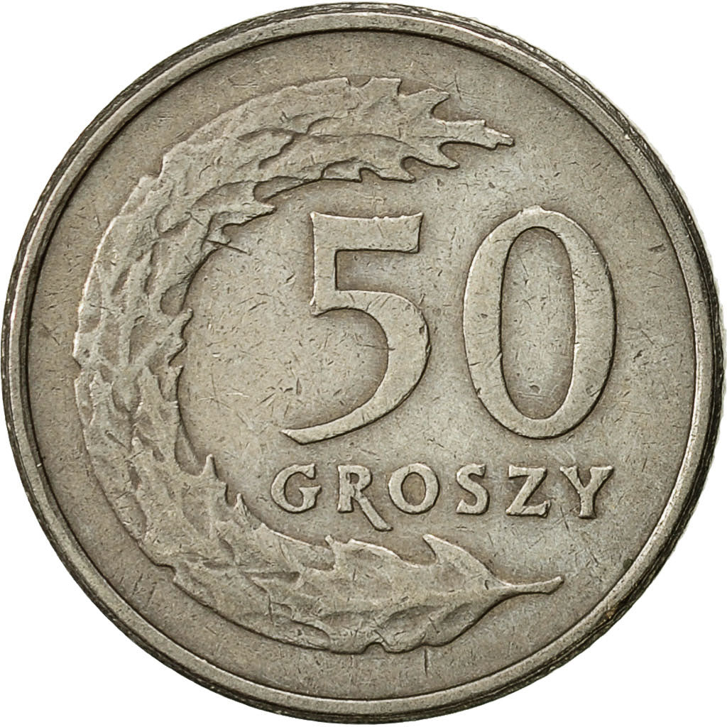 Munten, Polen, 50 Groszy, 1992, Warsaw, ZF, Copper-nickel, KM:281
