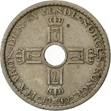 Coin, Norway, Haakon VII, Krone, 1940, EF(40-45), Copper-nickel, KM:385