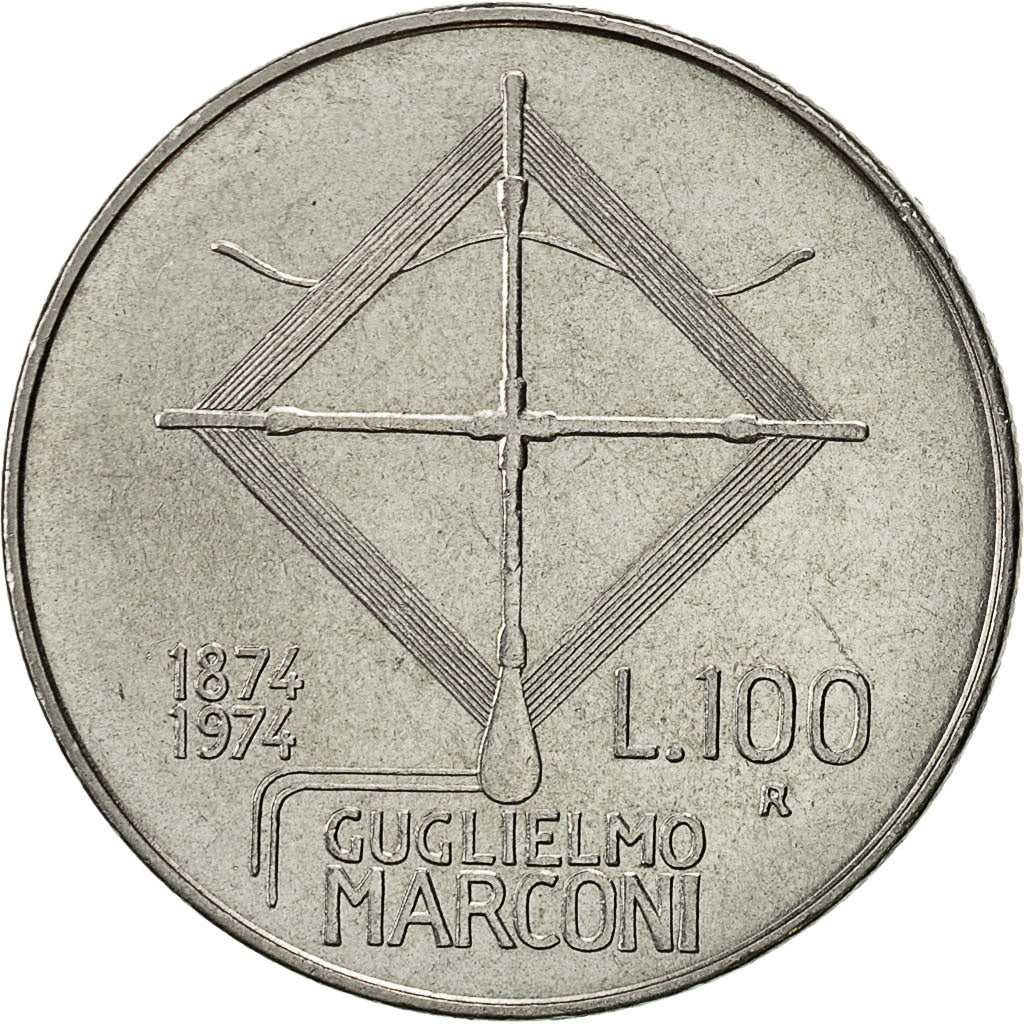 Coin, Italy, 100 Lire, 1974, Rome, EF(40-45), Stainless Steel, KM:102