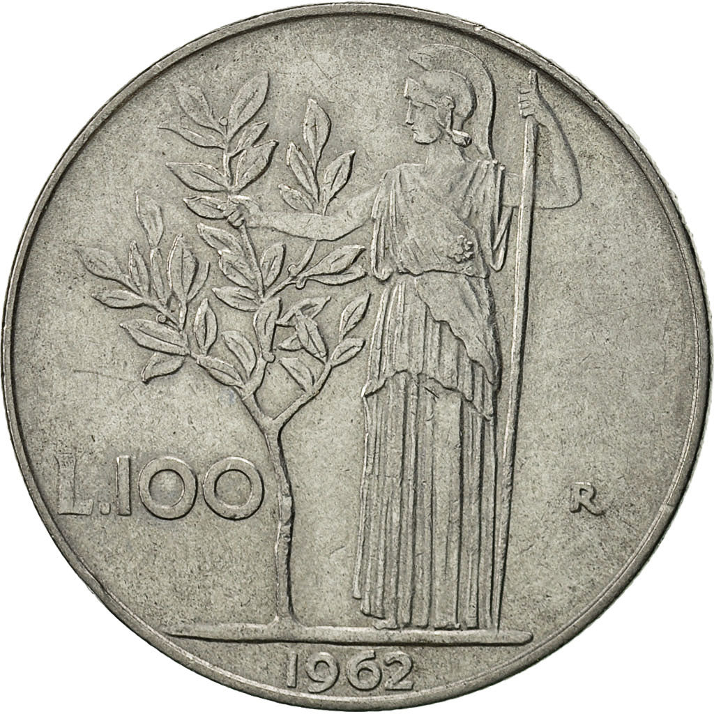 Coin, Italy, 100 Lire, 1962, Rome, EF(40-45), Stainless Steel, KM:96.1