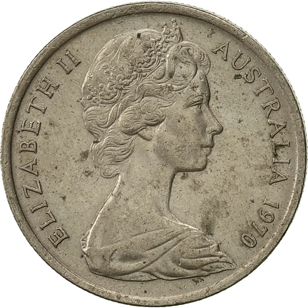 Münze, Australien, Elizabeth II, 5 Cents, 1970, SS, Copper-nickel, KM:64