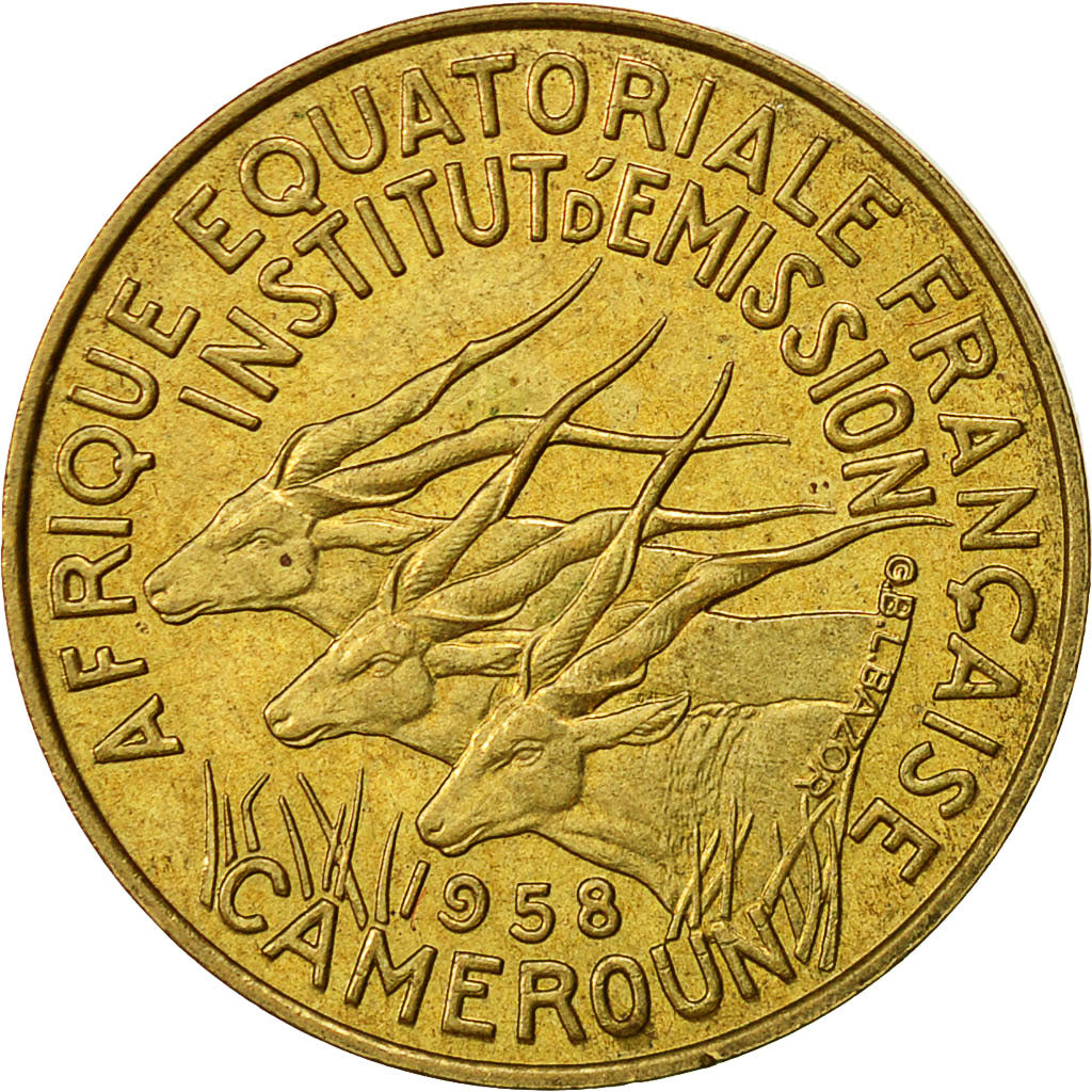 Moneta, Camerun, 10 Francs, 1958, SPL-, Alluminio-bronzo, KM:11