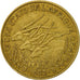 Moneda, Estados del África central, 25 Francs, 1983, Paris, MBC, Aluminio -