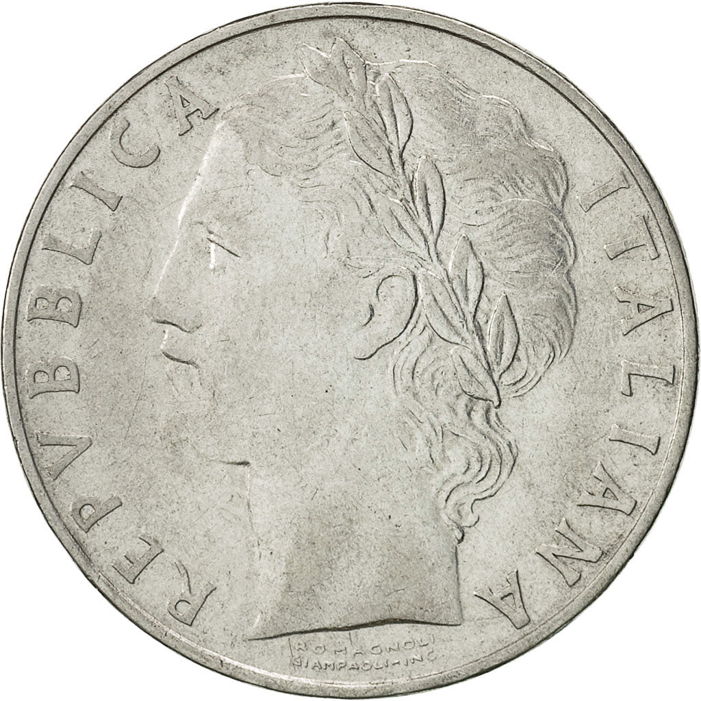 Italia, 100 Lire, 1955, Rome, BB+, Acciaio inossidabile, KM:96.1