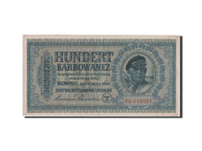 Billete, 100 Karbowanez, 1942, Ucrania, BC+