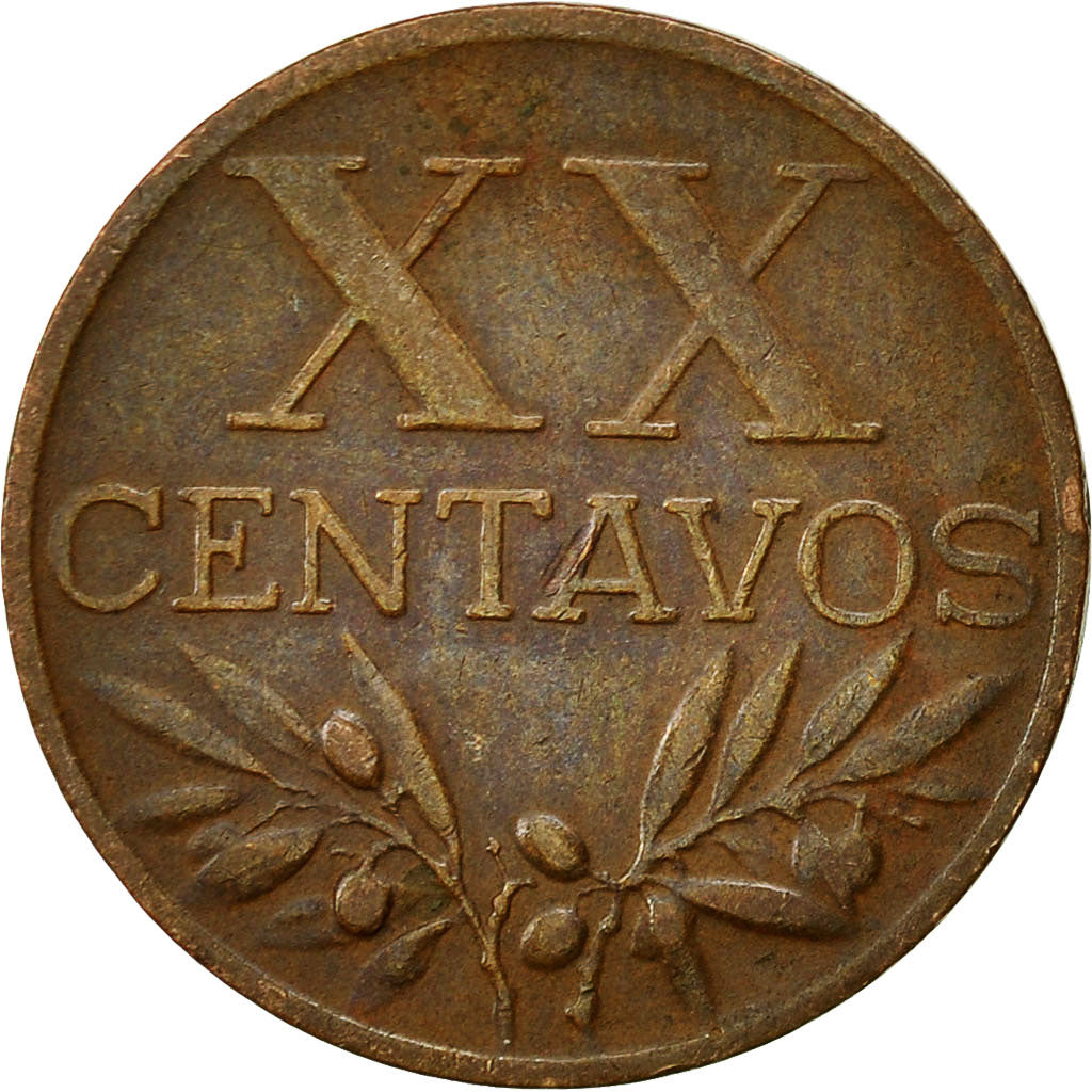 Moneta, Portogallo, 20 Centavos, 1960, BB, Bronzo, KM:584