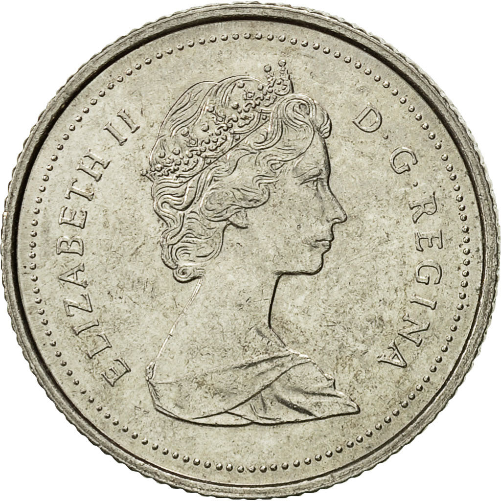 Coin, Canada, Elizabeth II, 10 Cents, 1985, Royal Canadian Mint, Ottawa