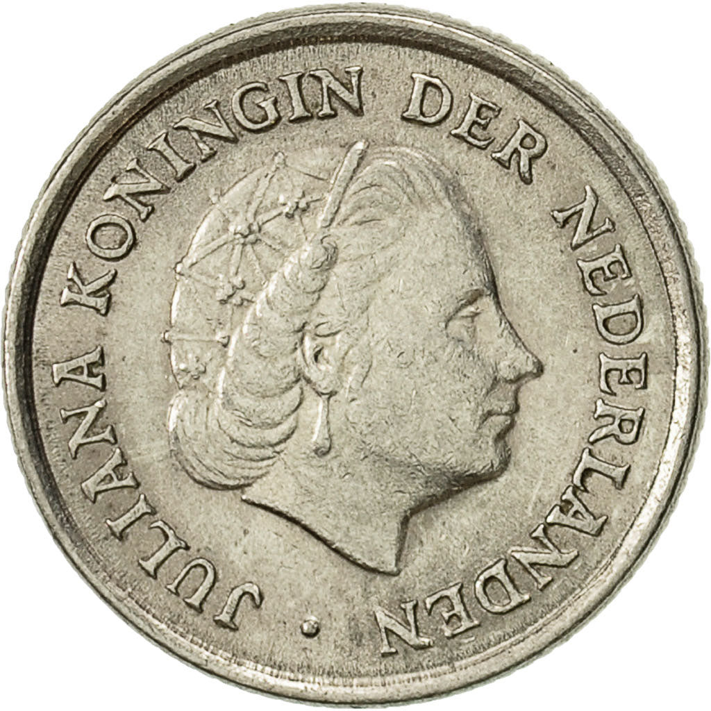 Monnaie, Pays-Bas, Juliana, 10 Cents, 1964, TTB, Nickel, KM:182
