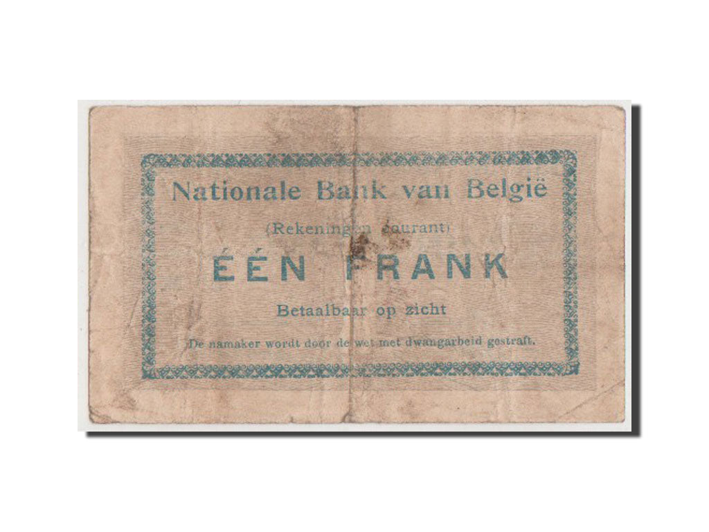 Biljet, België, 1 Franc, 1914, TB