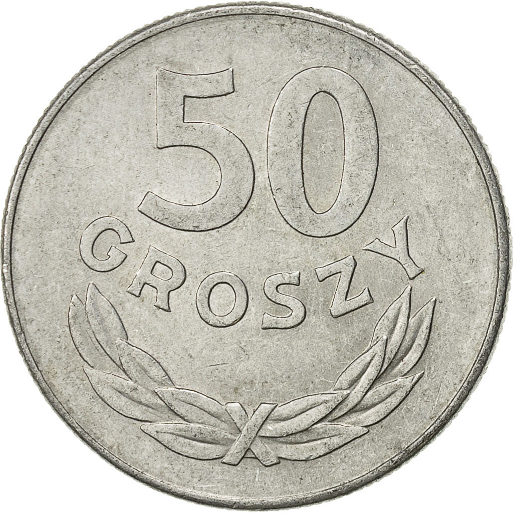 Coin, Poland, 50 Groszy, 1976, Warsaw, EF(40-45), Aluminum, KM:48.1