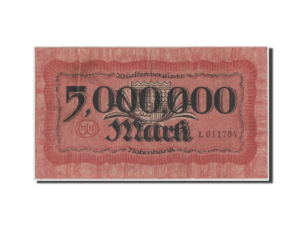Biljet, Duitsland, 5 Millions Mark, 1923, TTB