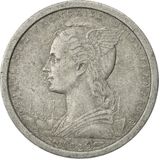 Coin, French West Africa, Franc, 1955, Paris, EF(40-45), Aluminum, KM:3
