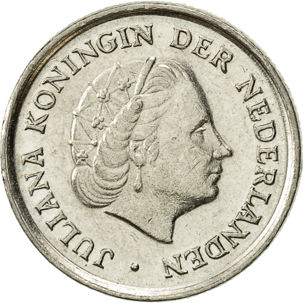 Coin, Netherlands, Juliana, 10 Cents, 1978, AU(55-58), Nickel, KM:182