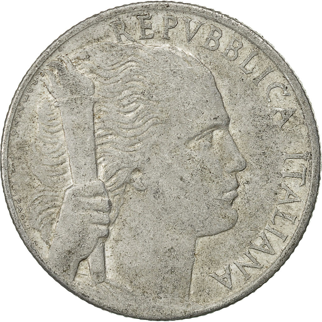 Coin, Italy, 5 Lire, 1949, Rome, EF(40-45), Aluminum, KM:89