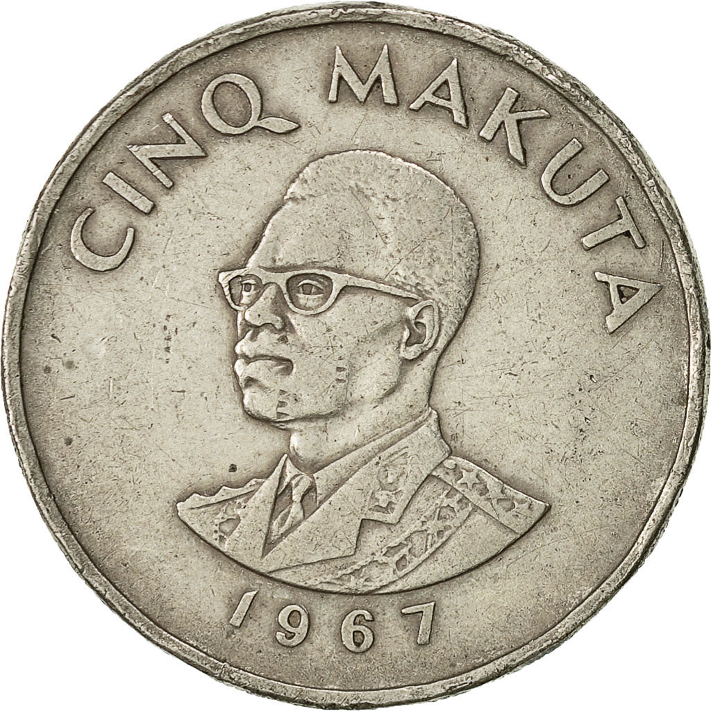 Coin, CONGO, DEMOCRATIC REPUBLIC, 5 Makuta, 1967, Paris, EF(40-45)