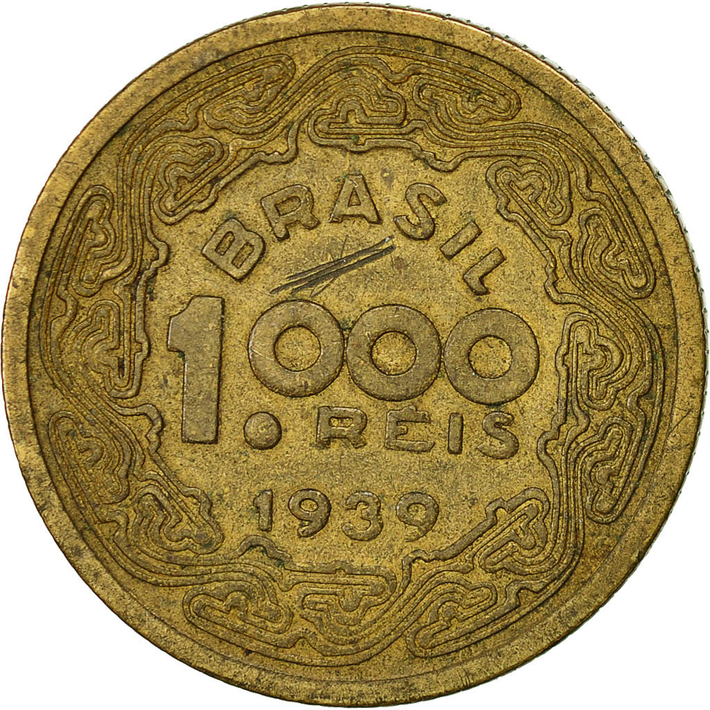 Monnaie, Brésil, 1000 Reis, 1939, TTB, Aluminum-Bronze, KM:550