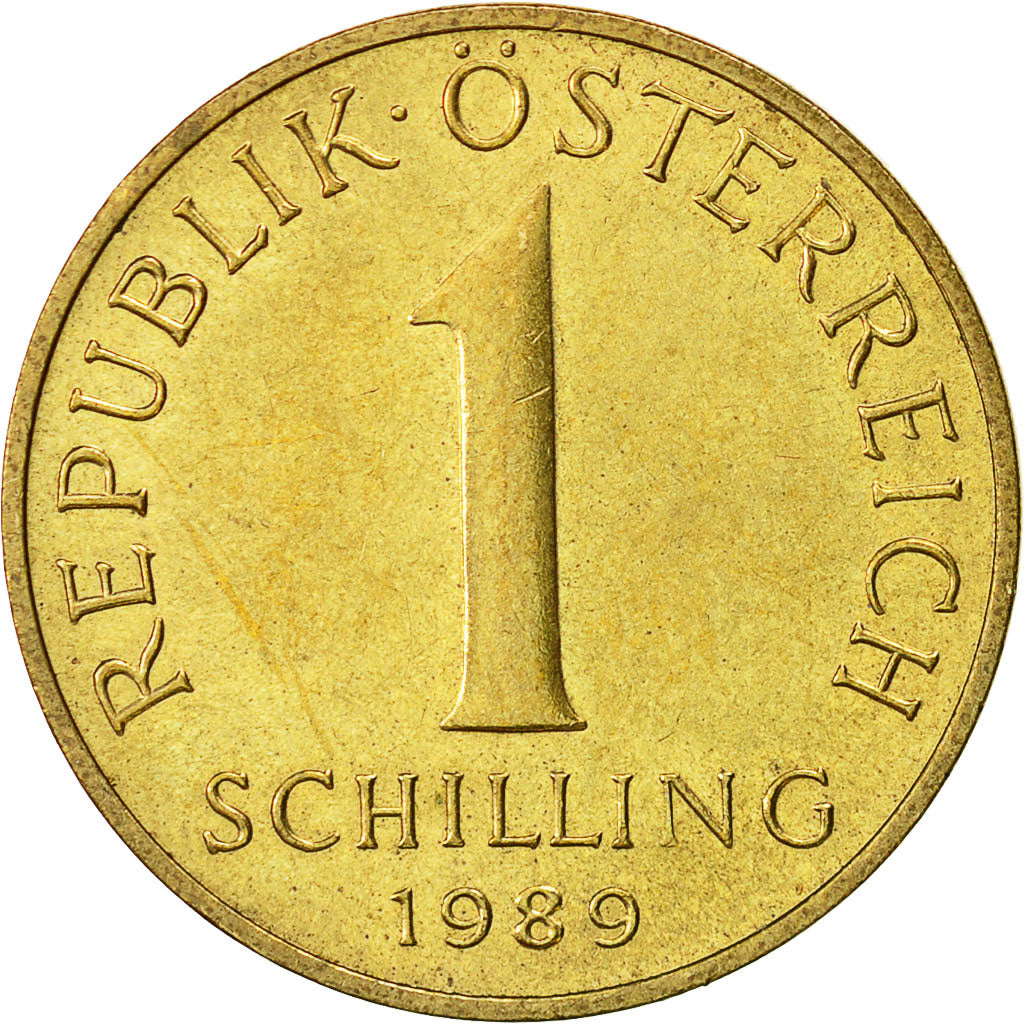 Coin, Austria, Schilling, 1989, AU(50-53), Aluminum-Bronze, KM:2886