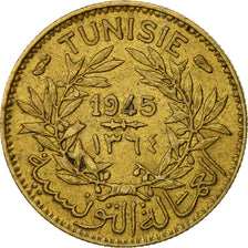 Coin, Tunisia, Anonymous, 50 Centimes, 1945, Paris, EF(40-45), Aluminum-Bronze
