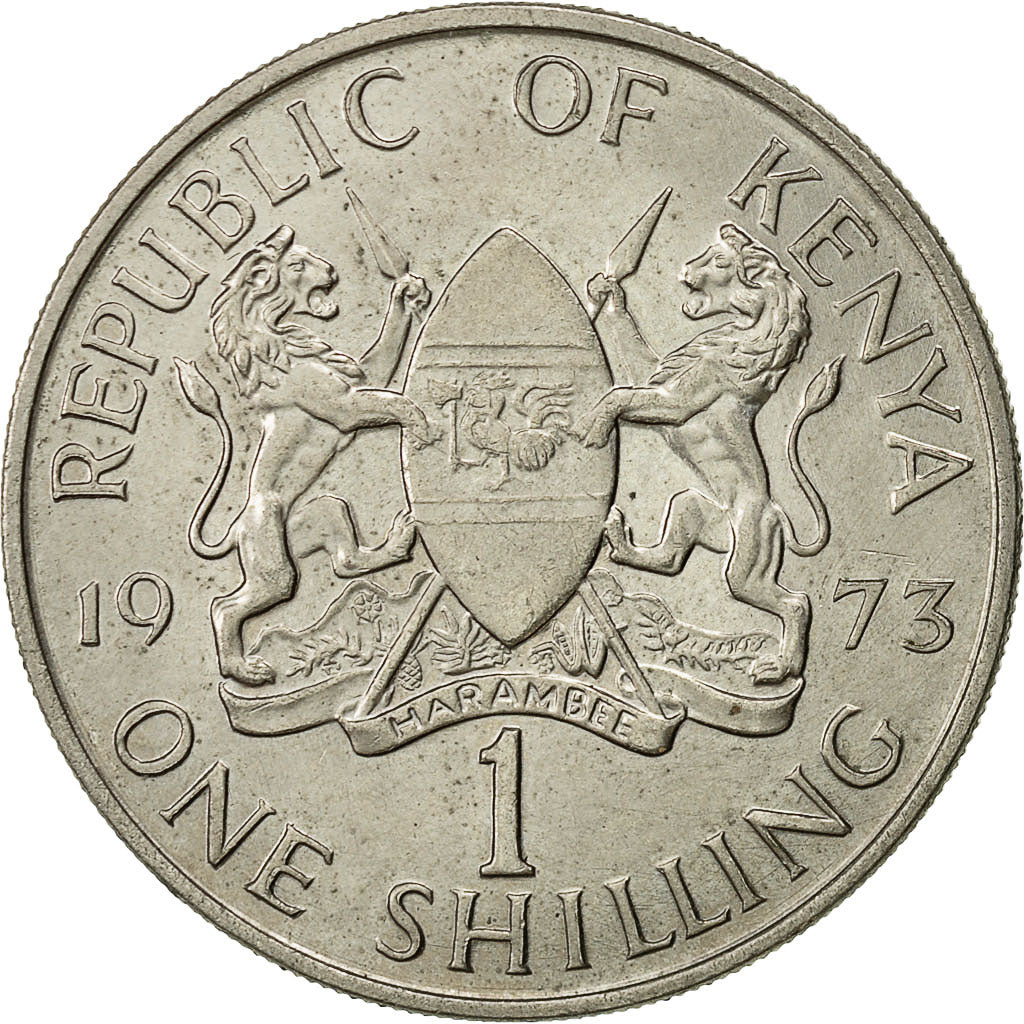 Moneta, Kenya, Shilling, 1973, SPL-, Rame-nichel, KM:14