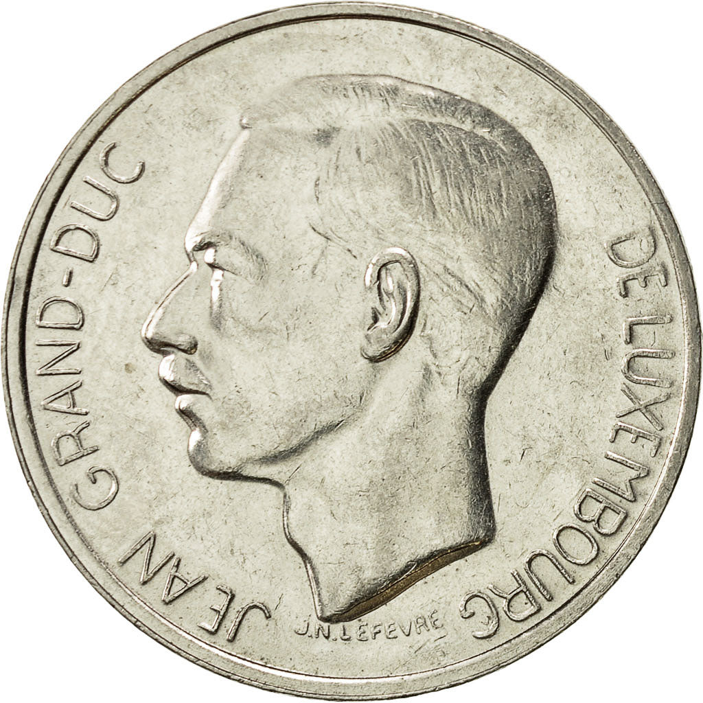 Coin, Luxembourg, Jean, 10 Francs, 1976, AU(50-53), Nickel, KM:57