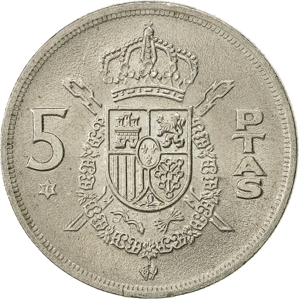Coin, Spain, Juan Carlos I, 5 Pesetas, 1978, AU(55-58), Copper-nickel, KM:807