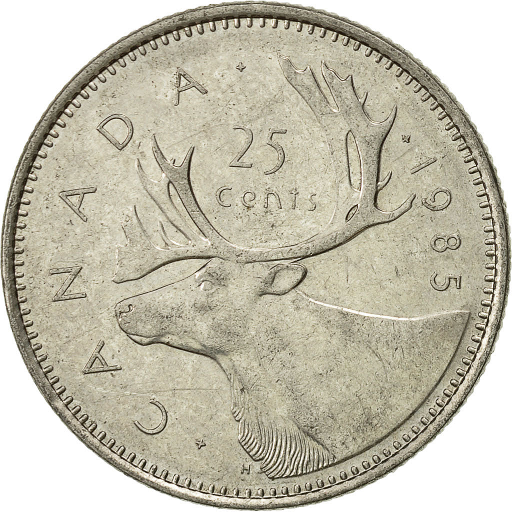 Coin, Canada, Elizabeth II, 25 Cents, 1985, Royal Canadian Mint, Ottawa