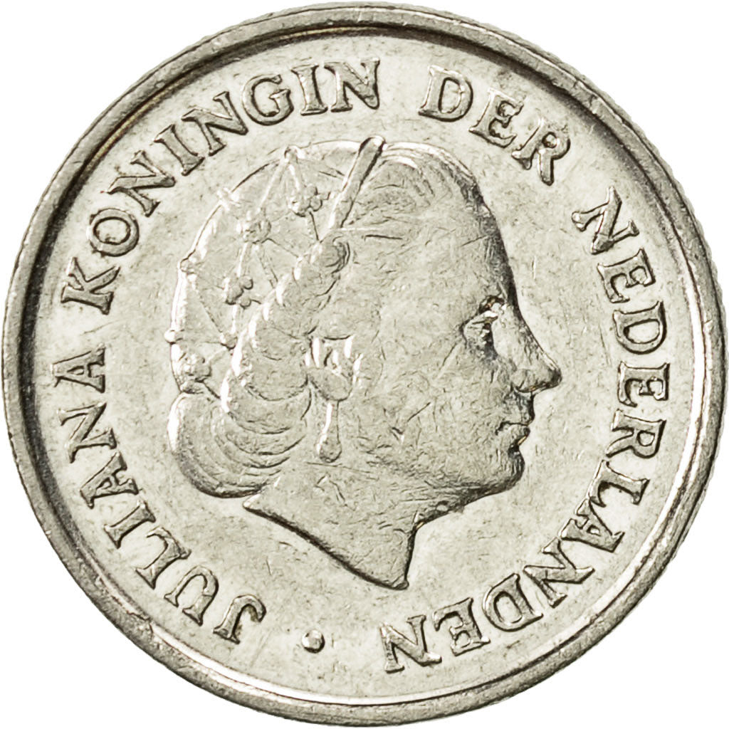 Monnaie, Pays-Bas, Juliana, 10 Cents, 1971, TTB, Nickel, KM:182