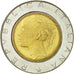 Monnaie, Italie, 500 Lire, 1989, Rome, TTB+, Bi-Metallic, KM:111