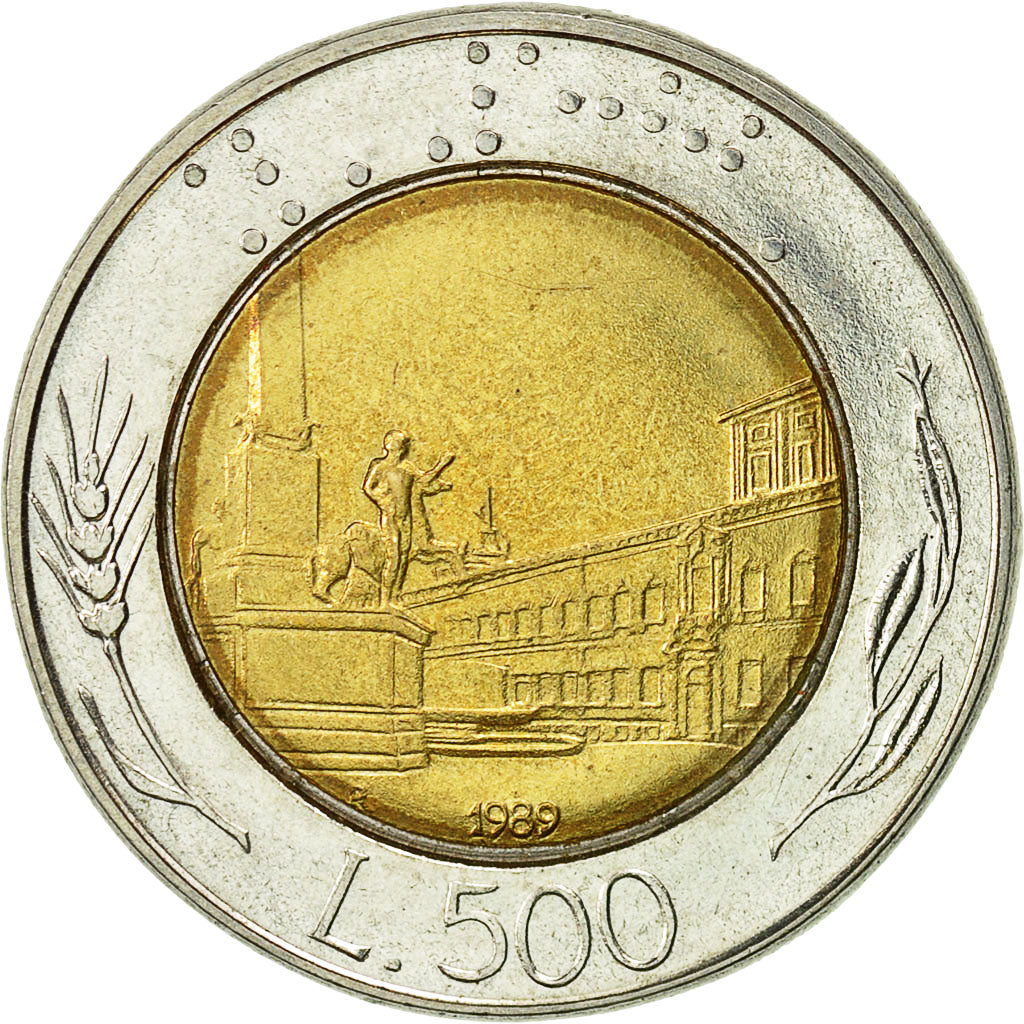 Monnaie, Italie, 500 Lire, 1989, Rome, TTB+, Bi-Metallic, KM:111