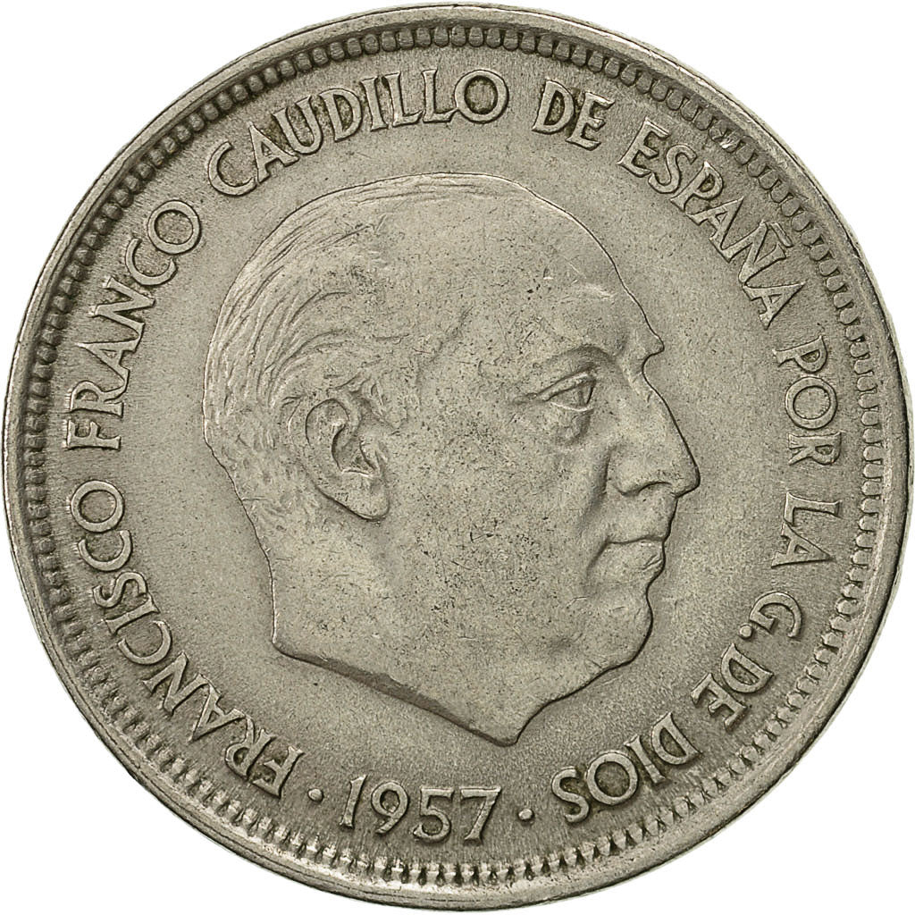Monnaie, Espagne, Caudillo and regent, 50 Pesetas, 1959, TTB, Copper-nickel
