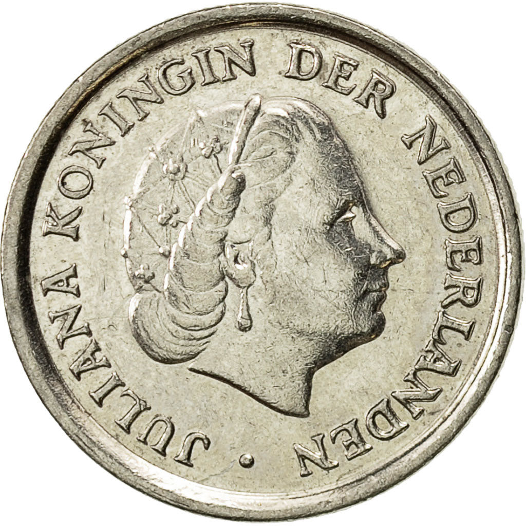 Munten, Nederland, Juliana, 10 Cents, 1980, ZF+, Nickel, KM:182